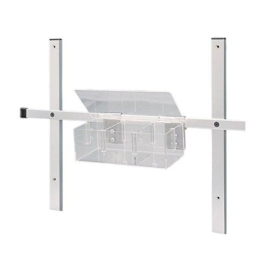 Small Clear Plastic 3 Compartment Organizer Cart Accessory