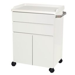 Steel 25in Modular Mobile Cabinet w/ 2 Doors & 2 Drawers