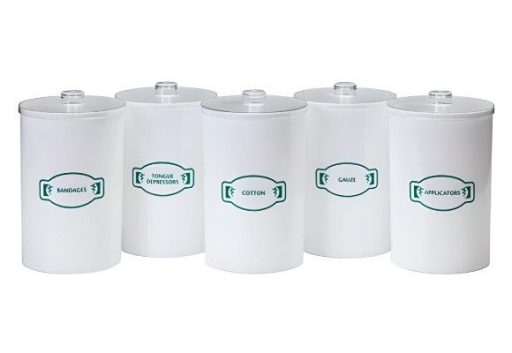 Sundry Jars Opaque Plastic set of 5