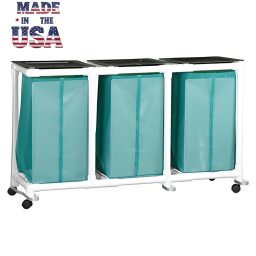 Value Line Triple Linen Hampers w/ Foot Pedals