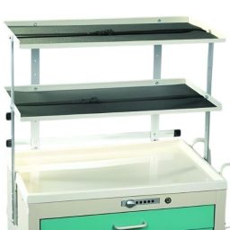 Medical Cart Accessory Twin Shelving Unit