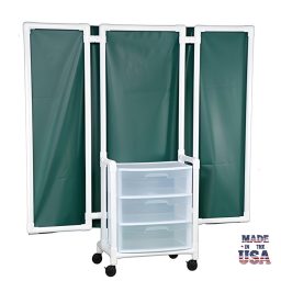 Privacy Screen w/Wheels & 3 Drawers 53in/70in