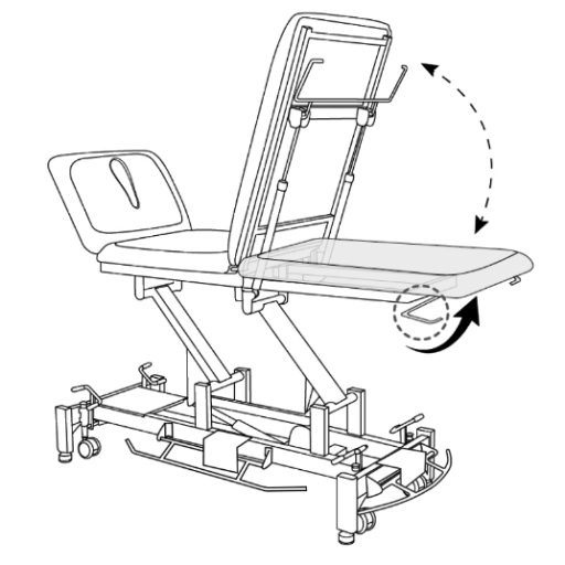 Electric Hi-Lo Treatment Table w/ 3 Sections & Contoured Face Opening - Image 4