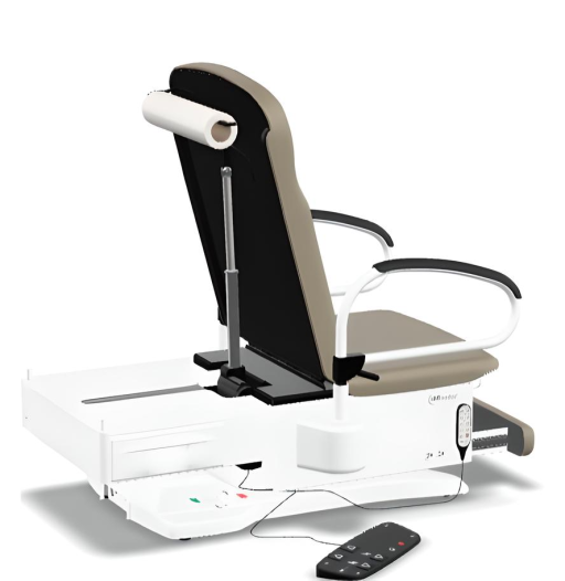 200 Manual Back Exam Chair w/Hand & Foot Controls, Front & Reversible Side Storage Drawers & Electrical Receptacle 17in/19in - Image 6