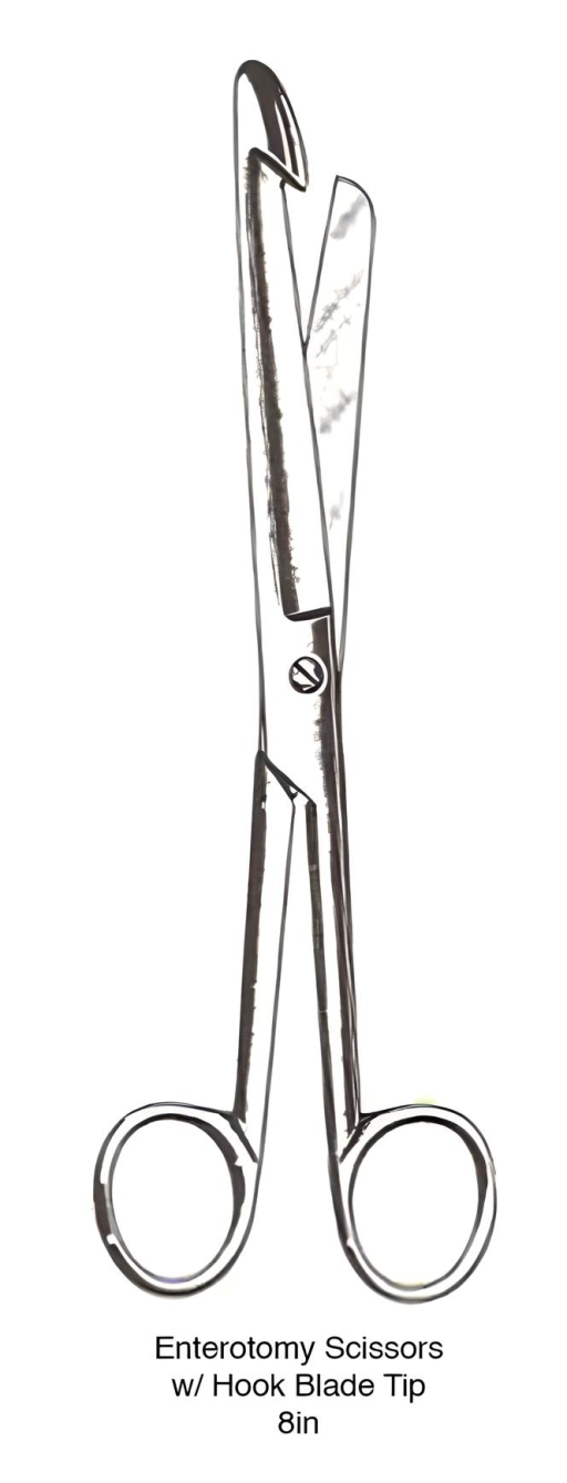 Stainless Steel Enterotomy Scissors w/ Tip 8in - Image 2