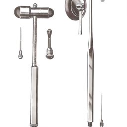 Stainless Steel Surgical Grade Neurological Hammer w/Brush & Needle