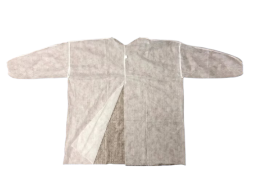 Polypropylene Basic Protection Cleanroom Pullover Long Sleeve Shirt White 50/case - Image 2