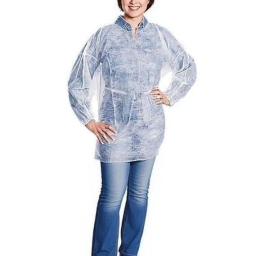 Polypropylene Basic Protection Cleanroom Pullover Long Sleeve Shirt White 50/case