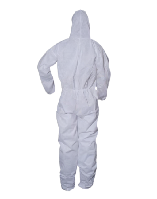 Polyethylene/Polypropylene Blend High Performance Hooded/Footed Coverall White 25/Case - Image 2