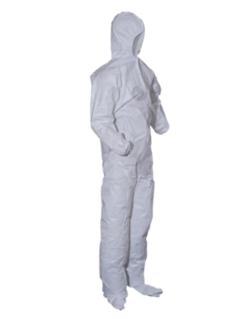 Polyethylene/Polypropylene Blend High Performance Hooded/Footed Coverall White 25/Case