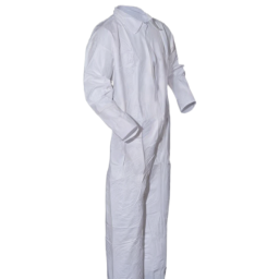 Polyethylene/Polypropylene Blend High Performance Collared Coverall White 25/Case
