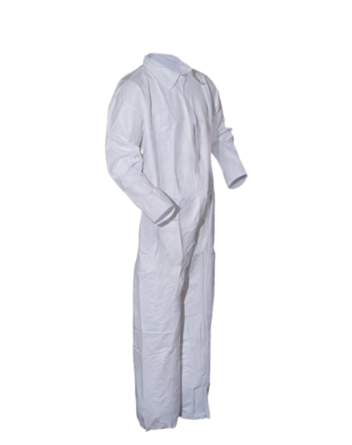 Polyethylene/Polypropylene Blend High Performance Collared Coverall White 25/Case