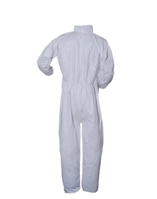 Polyethylene/Polypropylene Blend High Performance Collared Coverall White 25/Case - Image 2