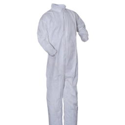 Polyethylene/Polypropylene Blend High Performance Collared Coverall White 25/Case