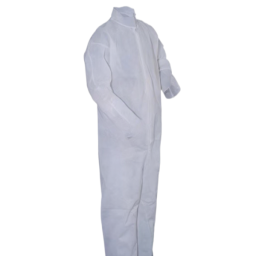 100% Polypropylene Basic Protection Collared Coverall White 25/Case