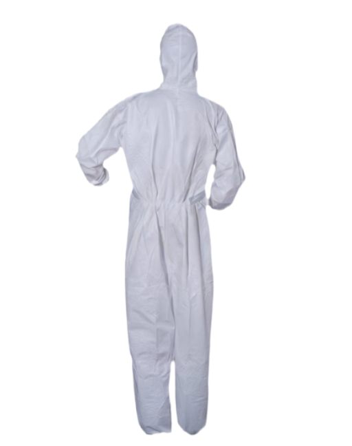 Polyethylene/Polypropylene Blend High Performance Hooded Coverall White 25/Case - Image 2