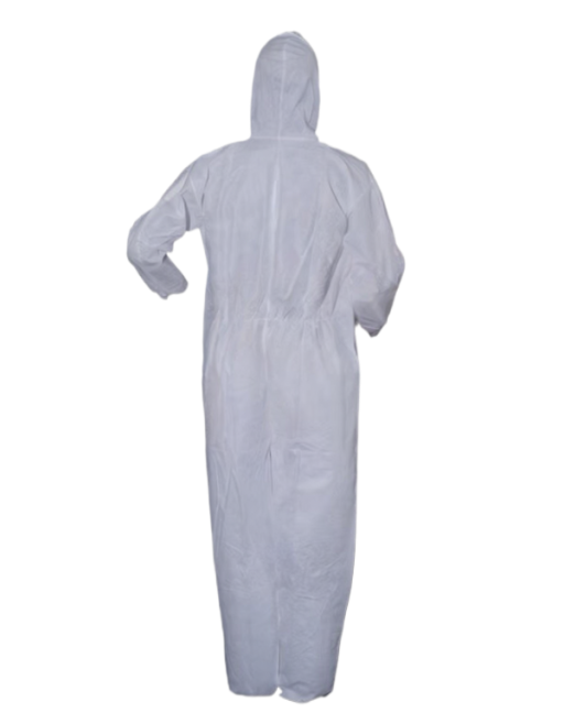 Non-Woven High Filtration Fabric Hooded Coverall White 25/Case - Image 2