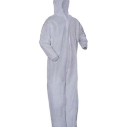 Non-Woven High Filtration Fabric Hooded Coverall White 25/Case