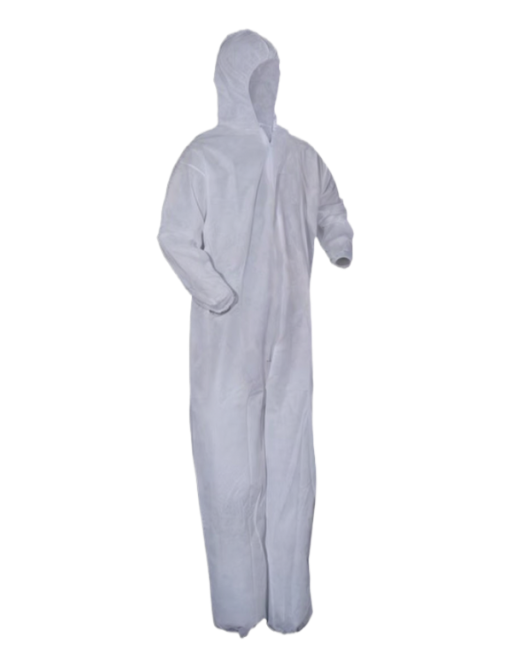 Non-Woven High Filtration Fabric Hooded Coverall White 25/Case