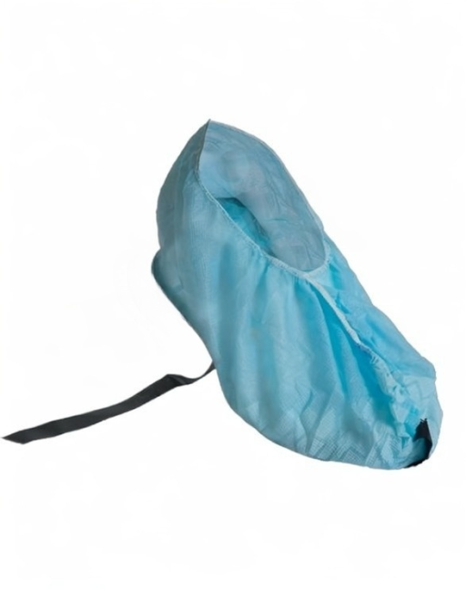 100% Polypropylene Shoe Cover w/Conductive Strip & Skid Resistant Bottom Cool Blue 300/pc Case