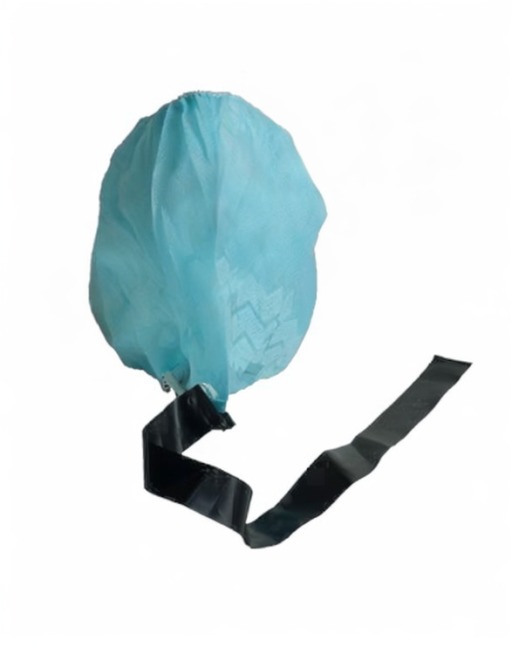 100% Polypropylene Shoe Cover w/Conductive Strip & Skid Resistant Bottom Cool Blue 300/pc Case - Image 2