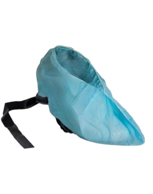 100% Polypropylene Shoe Cover w/Conductive Strip Sky Blue 300/pc Case