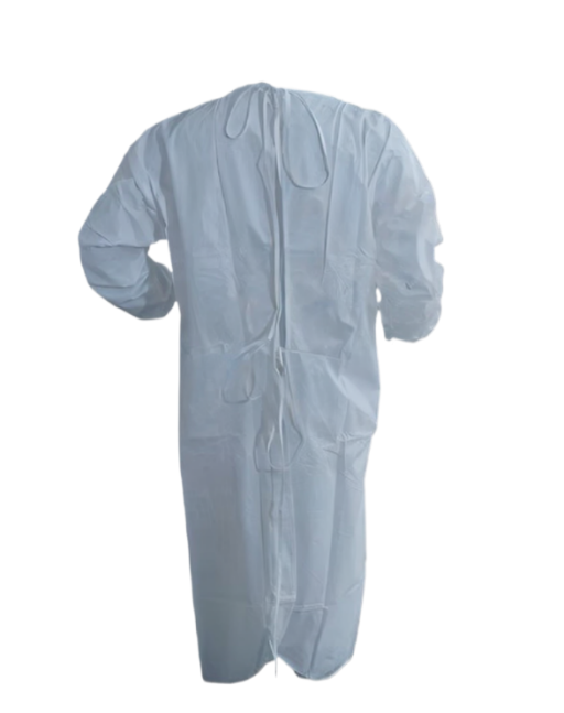 Polyethylene/Polypropylene Film Coated Gown White 30/pc Case - Image 2