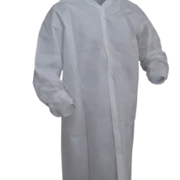 Polypropylene 30gm/wt Lab Coat Frock White 50/pc Case