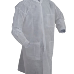 Polypropylene Lab Coat w/ 3 Pockets White 50/pc Case