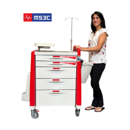 Hospital Emergency Crash Cart w/ 5 Drawers & Accessory Package