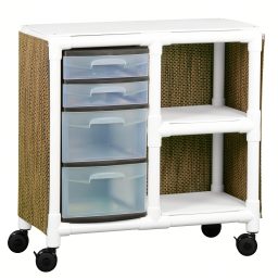Dialysis Cart w/ 4 Drawers & 2 Shelves