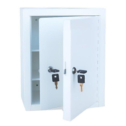 Double Door & Lock Compact Narcotics Cabinet w/ 2 Keys Each