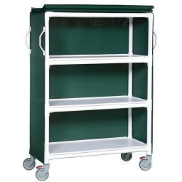 Deluxe Linen Cart w/ 3 Shelves 16in Spacing