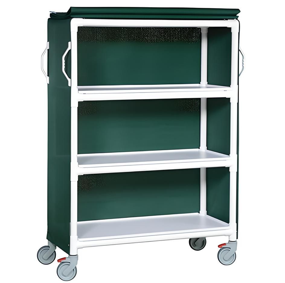 Deluxe Linen Cart w/ 3 Shelves 16in Spacing