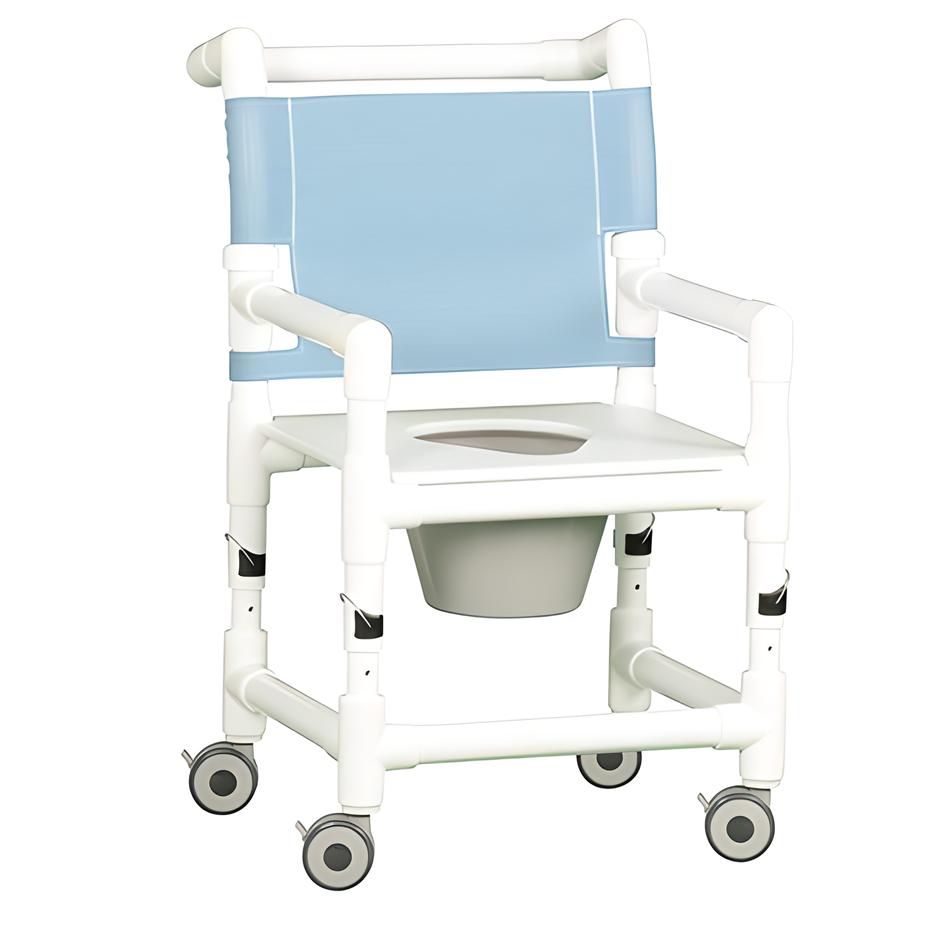 Adjustable Height Pediatric Shower Chair Commode 250 lb. Capacity