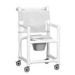 Tall Original Shower Chair Commode w/ Slant Seat & Pail 300 lb. Capacity