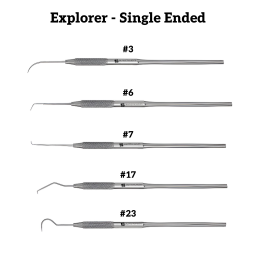 Explorer Single Ended Surgical Steel Instrument