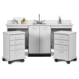 72in Base Cabinet w/ 2 Doors, 1 Adjustable Shelf & Dual Carts