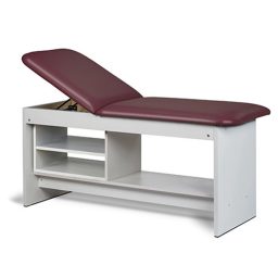 Laminate Treatment Table w/Adjustable Backrest & Shelving 27in/30in W
