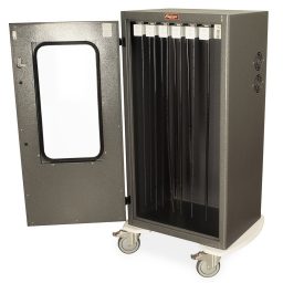 High Volume Tall Esophageal Dilator Storage & Drying Cart w/ Glass Window Door & Hepa Filter