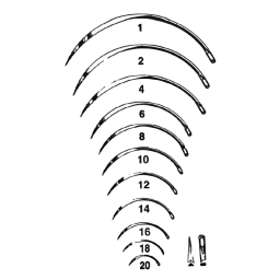 Regular Surgeon Needles 3/8 Circle Cutting Edge – Non-Sterile Stainless Steel 10/dozen