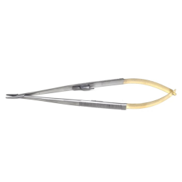 Jacobson Microvascular Needle Holder Straight Tip w/Lock Serrated TC Jaws 7in