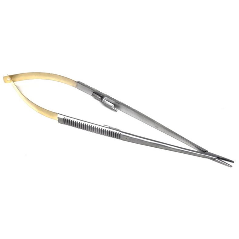 Jacobson Microvascular Needle Holder Straight Tip w/Lock Serrated TC Jaws 7in - Image 3