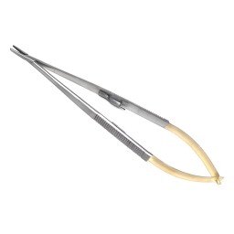 Jacobson Micro Needle Holder Carbide Insert Jaws Straight Serrated w/Lock 8.5in