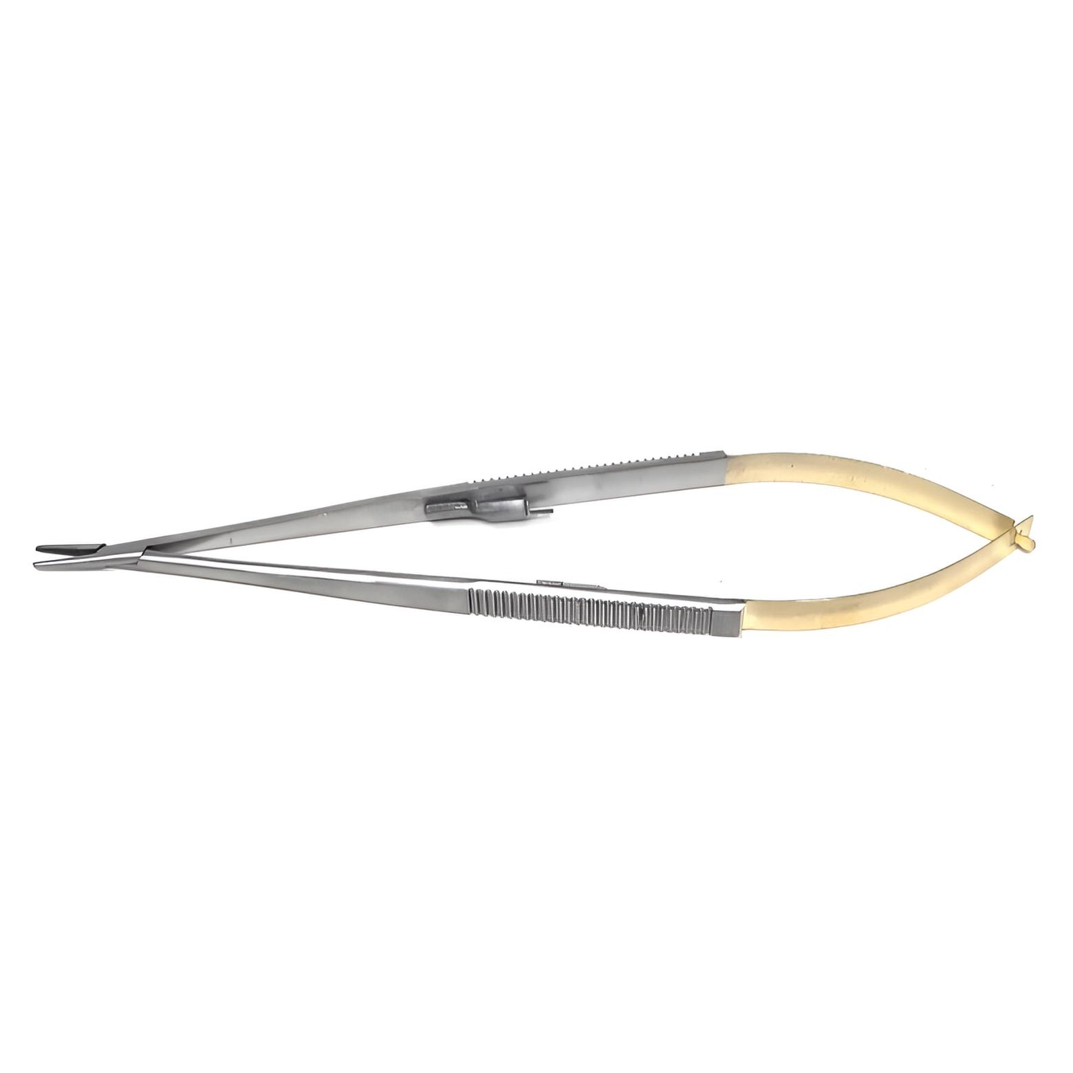 Jacobson Micro Needle Holder Carbide Insert Jaws Straight Serrated w/Lock 8.5in - Image 3